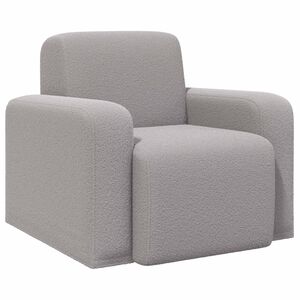 vidaXL Fotelja Svjetlosiva Boucl&eacute;