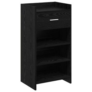 vidaXL Ormar za cipele Crni hrast 48 x 36 x 92 cm Konstruirano drvo