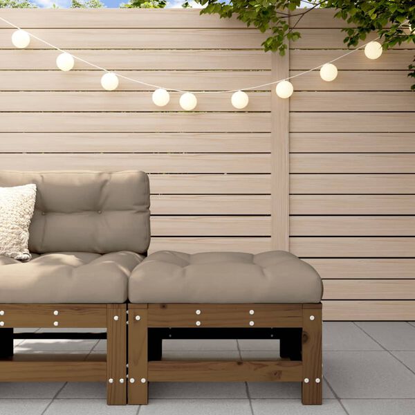 vidaXL Vrtni tabure s jastukom smeđa boja meda od masivne borovine