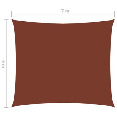 vidaXL Jedro protiv sunca od tkanine Oxford pravokutno 6x7 m terakota