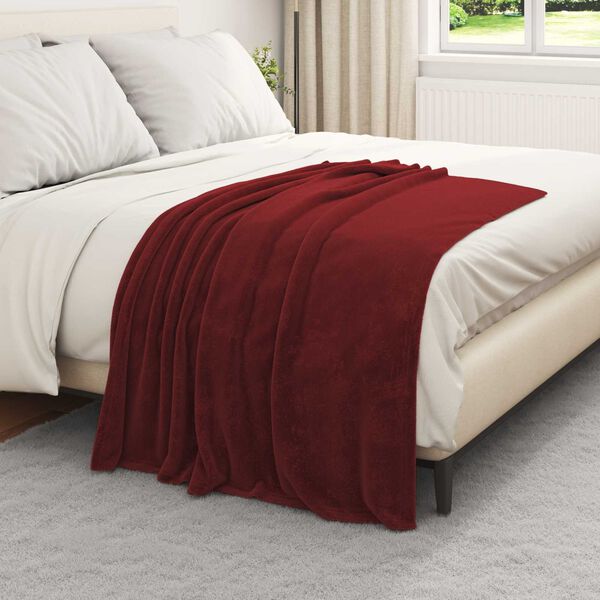 vidaXL Pokrivači za bacanje 6 pcs Bordeaux Crvena 130 x 150 cm Runo