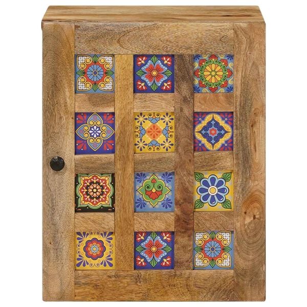 vidaXL Viseći ormar za kupaonicu s pohranom Prirodna 38 x 33,5 x 48 cm