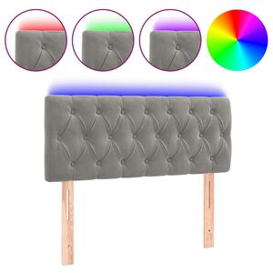 vidaXL LED uzglavlje svjetlosivo 100x7x78/88 cm bar&scaron;unasto