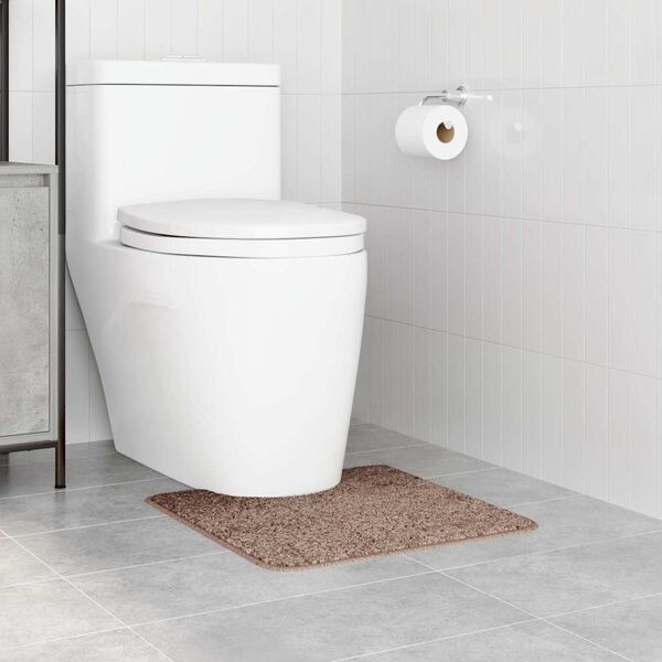 vidaXL Prostirka protiv klizanja s izrezom za WC Smeđa 50 x 50 cm PP