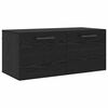vidaXL Ormar za Zid 80 x 36.5 x 35 cm Konstruirano drvo Crni hrast