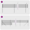vidaXL Ograda od žičane mreže sa šiljastim držačima antracit 1,4x25 m