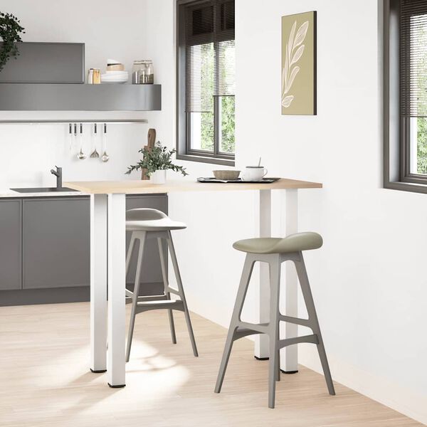 vidaXL Noge za barski stol 4 kom Bijele 110-112 cm Čelične