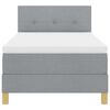 vidaXL LED Box Spring Krevet Svijetlo siva 90 x 200 cm tkanina