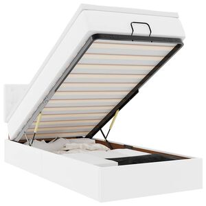 vidaXL Otomanski krevet s madracem bijeli 90x200 cm umjetna koža