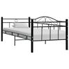 vidaXL Okvir za dnevni ležaj crni metalni 90 x 200 cm
