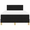 vidaXL LED Box Spring Krevet s madracem Crna 120 x 200 cm tkanina
