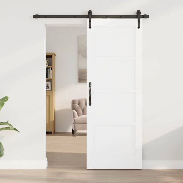 vidaXL Klizna vrata ORKDAL Bijelo 73,5 x 198,5 cm Čvrsto borovo drvo