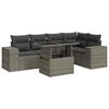 vidaXL 6-dijelni set vrtnih sofa od poliratana s jastucima sivi