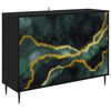 vidaXL Kreveta WIJHE Crni hrast 102 x 33 x 76 cm Konstruirano drvo