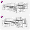 vidaXL Set vanjskih sofa 9 pcs Prirodna Čvrsto drvo akacije