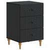 vidaXL Noćni ormar s ladicama Crna 43x 41 x 66,5 cm Konstruirano drvo