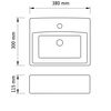 vidaXL Umivaonik s otvorom za slavinu 38x30x11,5 cm keramički zlatni