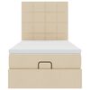 vidaXL Otomanski krevet s madracem krem 100x200 cm tkanine