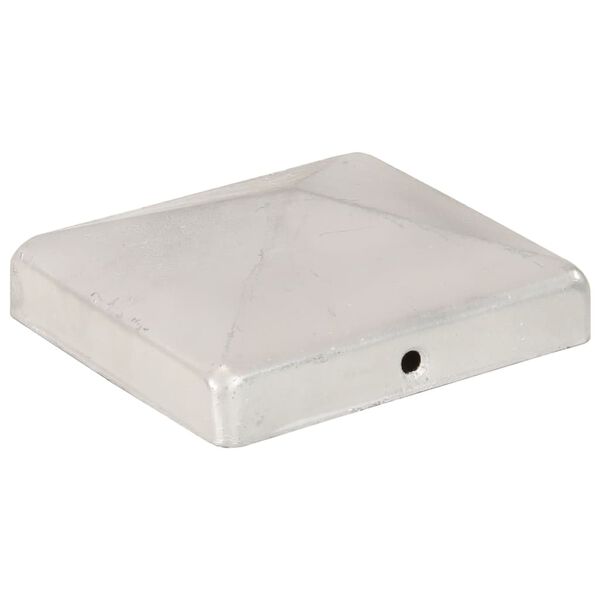 vidaXL Piramidalni poklopci za stupove ograde 6 kom metalni 101x101 mm