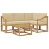 vidaXL Set vanjskih sofa 5 kom. Bijela i bež