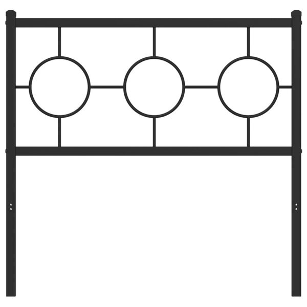 vidaXL Metalno uzglavlje crno 90 cm
