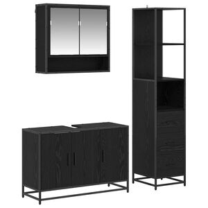 vidaXL Set namje&scaron;taja za kupaonicu 3 kom. Staro drvo 90 x 33 x 60 cm
