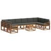 vidaXL Set vanjskih sofa 11 kom. Prirodna i antracit