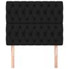 vidaXL Uzglavlje crno 100x7x118/128 cm tkanina