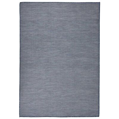 vidaXL Vanjski tepih ravnog tkanja 140 x 200 cm plavi