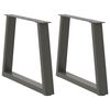vidaXL Noge za klub stolić V-oblika 2 kom antracit 50 x (42-43,3) cm čelik