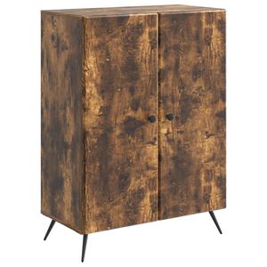 vidaXL Kreveta Dimljeni hrast 66 x 34,5 x 90 cm Konstruirano drvo