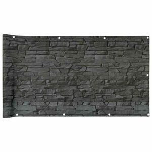 vidaXL Balkonski zaslon za privatnost s izgledom kamena 600x120 cm PVC
