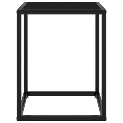 vidaXL Stolić za kavu crni s crnim staklom 40 x 40 x 50 cm