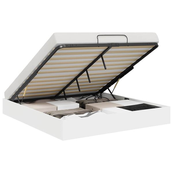 vidaXL Otomanski krevet s pohranom Bijelo 193 x 120 x 25 cm Iverica