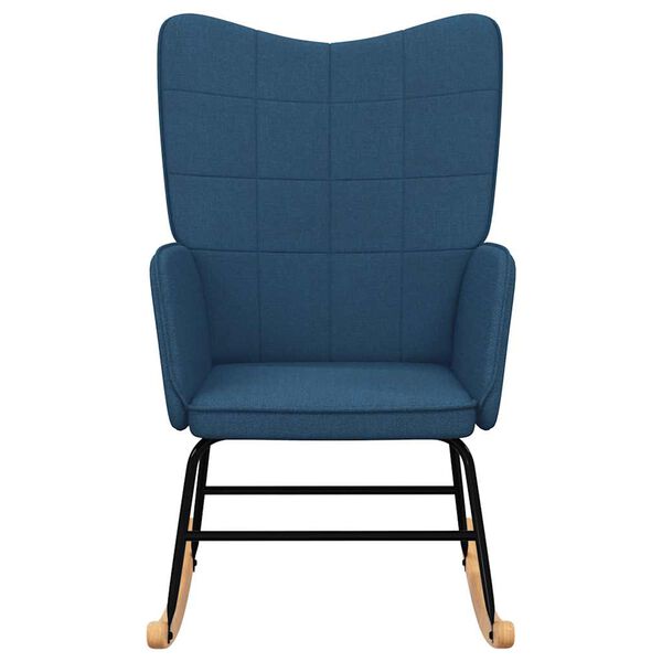 vidaXL Stolica za ljuljanje od tkanine plava