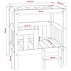 vidaXL Krevet za pse 65,5x50,5x70 cm od masivne borovine