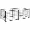 vidaXL Kavez za pse crni 200 x 100 x 70 cm čelični