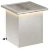 vidaXL Vrtna posuda za sadnju s LED svjetlom Srebrna 30 x 30 x 30 cm