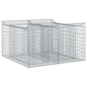 vidaXL Gabionski uzdignuti krevet 100 x 100 x 60 cm Pocinčani čelik