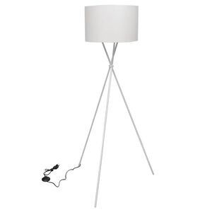 vidaXL Podna Svjetiljka s Postoljem Bijela 139 cm