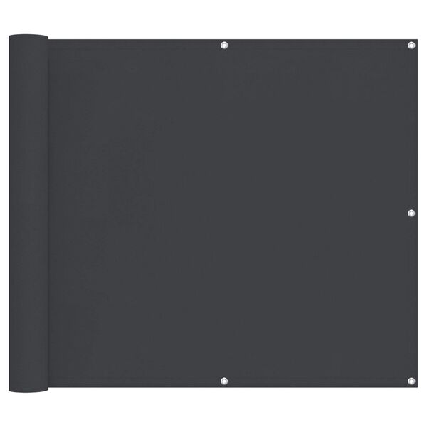 vidaXL Balcony ekran Crna 90 x 200 cm PU prekriveni oksford alu