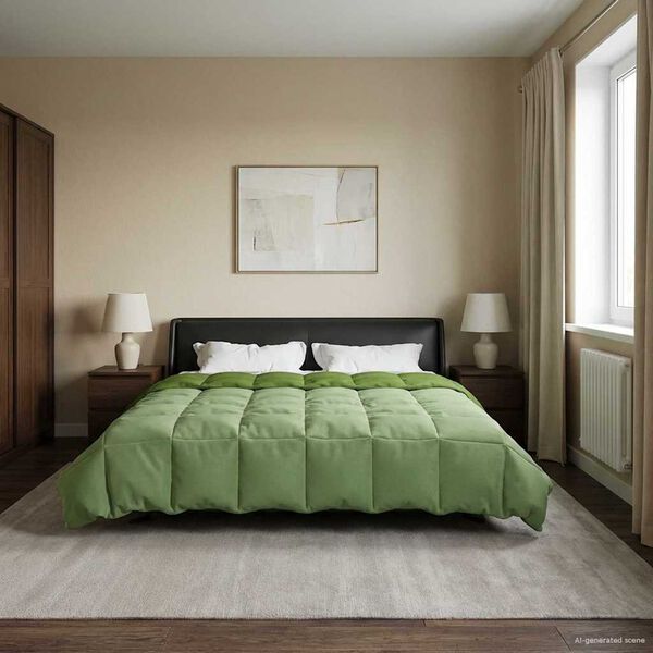 vidaXL Ljetni pokrivač &Scaron;onerisan Zelena 220 x 260 cm Mikrovlakna