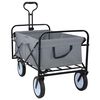 vidaXL Sklopiva ručna kolica Siva 94 x 53 x 99 cm Oxford tkanina