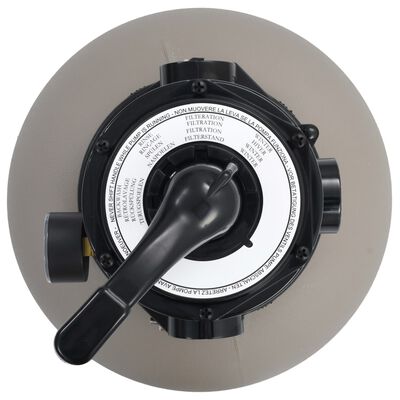 vidaXL Pješčani filtar za bazen s ventilom s 4 položaja sivi 350 mm