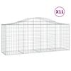 vidaXL Lučne gabionske ko&scaron;are 11 kom 200x50x80/100cm pocinčano željezo