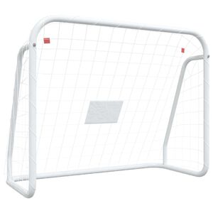 vidaXL Nogometni gol s mrežom bijeli 125x96x60 cm čelik i poliester