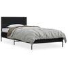 vidaXL Okvir za krevet crni 90 x 190 cm od konstruiranog drvo i metal