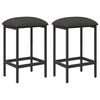 vidaXL Barska stolica 2 pcs Tamnosiva 40 x 32 x 64 cm