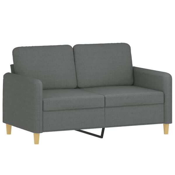 vidaXL 2-dijelni set sofa s jastucima tamnosivi od tkanine