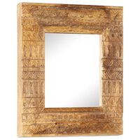 vidaXL Ručno izrezbareno ogledalo 50 x 50 x 2,5 cm masivno drvo manga